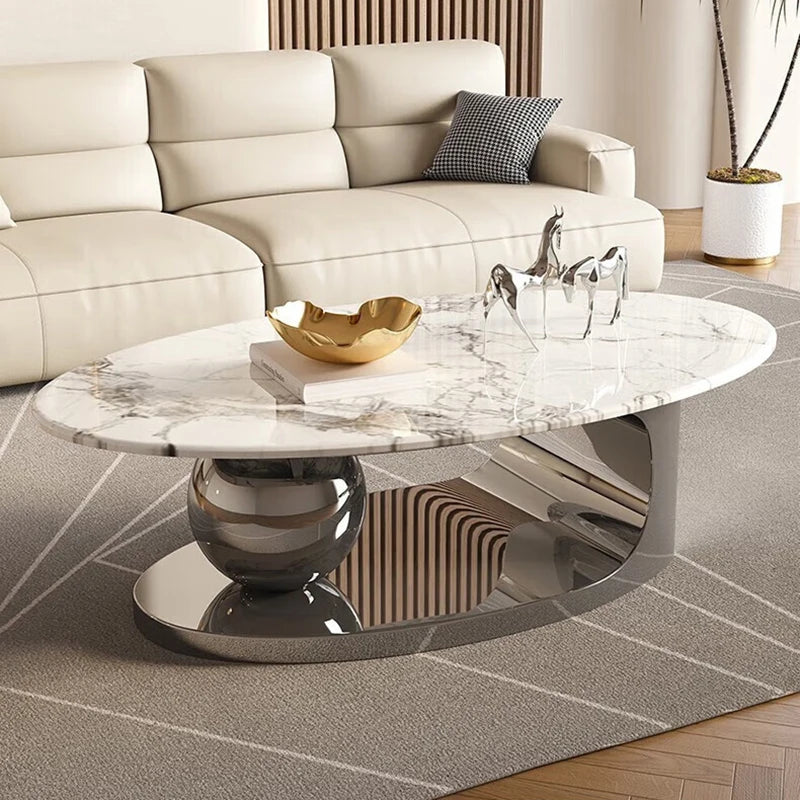 Slab Rock Small Coffee Table Living Room Luxury Black Modern Coffee Table Nordic Stone Mesas De Centro Para Sala Home Furniture