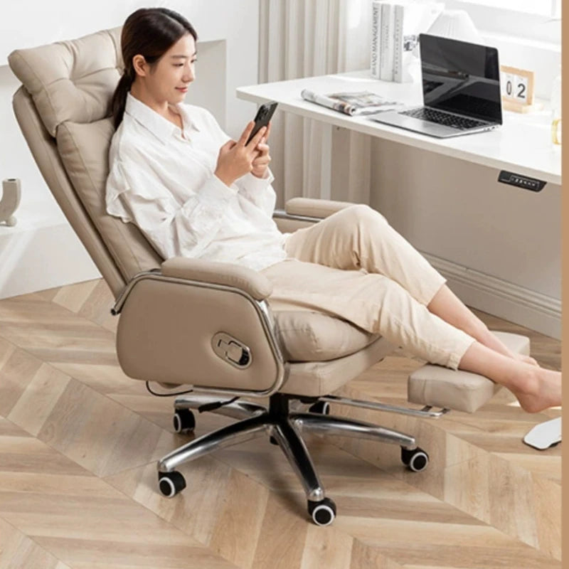 Comfortable Sofa Chair Home Use Suitable Reclining Comfortable Leather Office Chair Leisurely Sitting In The Office Furniture