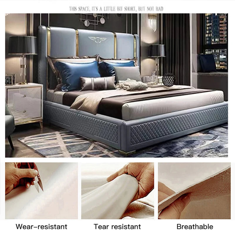 Luxury Soft Beds Modern Bedroom Furniture Designer Leather Bed Queen/King Size Frame High Quality Double Bed