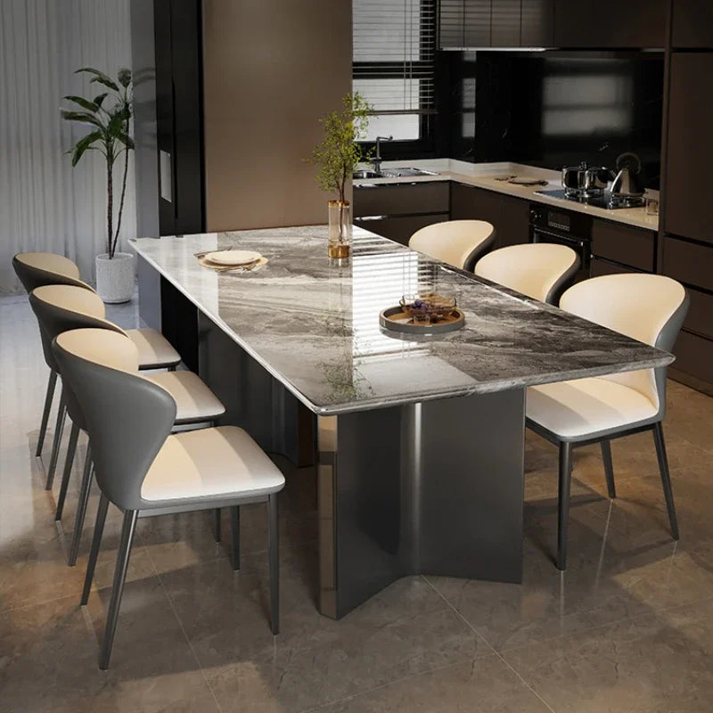 Italian Designer Luxury Dining Table Chairs Set Organiser Modern Home Dining Table Restaurant Center Mesa De Jantar Funiture