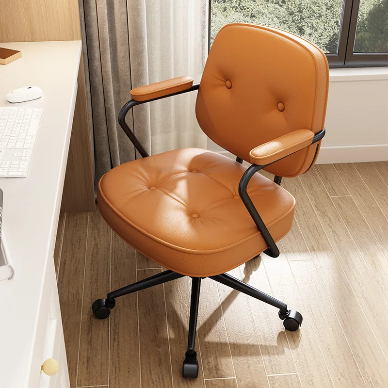 Computer Chair Home Office Chair Lift Swivel Chair Study Comfortable Simple Backrest Seat Bedroom Dormitory Desk Chair MOOJOU