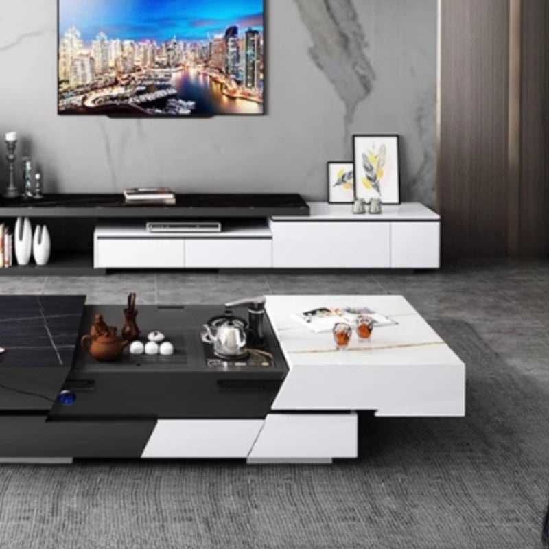 Black Nordic Coffee Table Trau Simple Organizer Living Room Kawaii Side Table Modern Couchtisch Marmor Furniture For Home