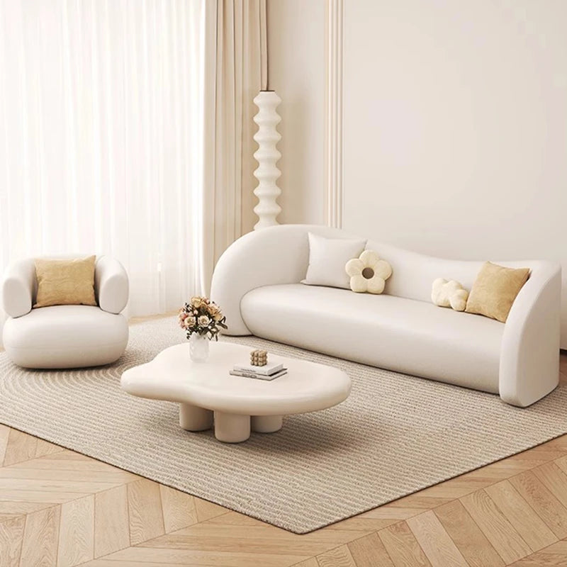 New Arrival Nordic Sofa Large Designer Back Reading Recliner Puffs Sofa Love Seat White Muebles Para Salas Modernos Furniture