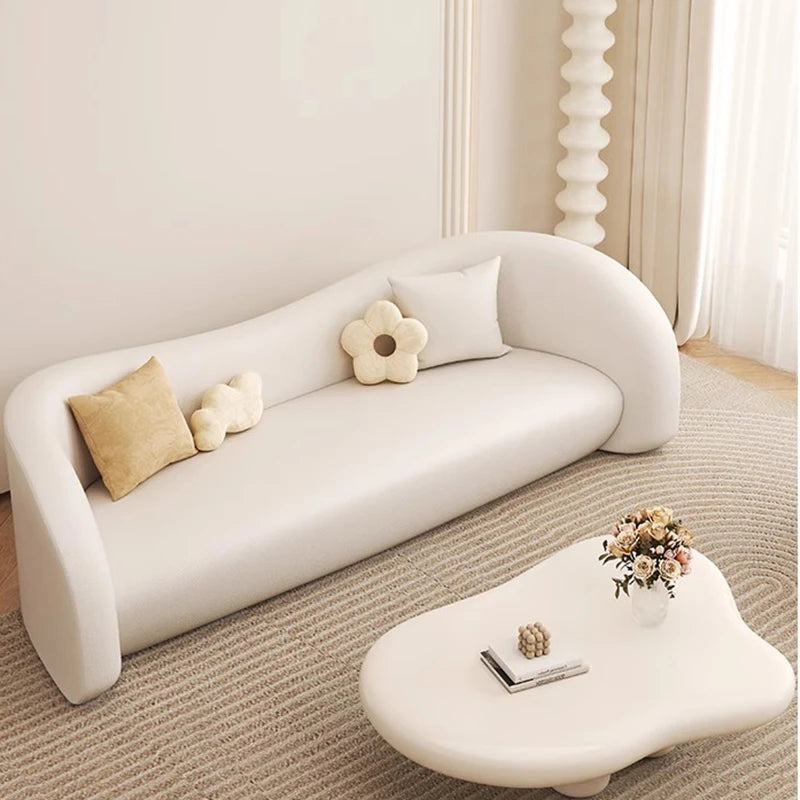 New Arrival Nordic Sofa Large Designer Back Reading Recliner Puffs Sofa Love Seat White Muebles Para Salas Modernos Furniture