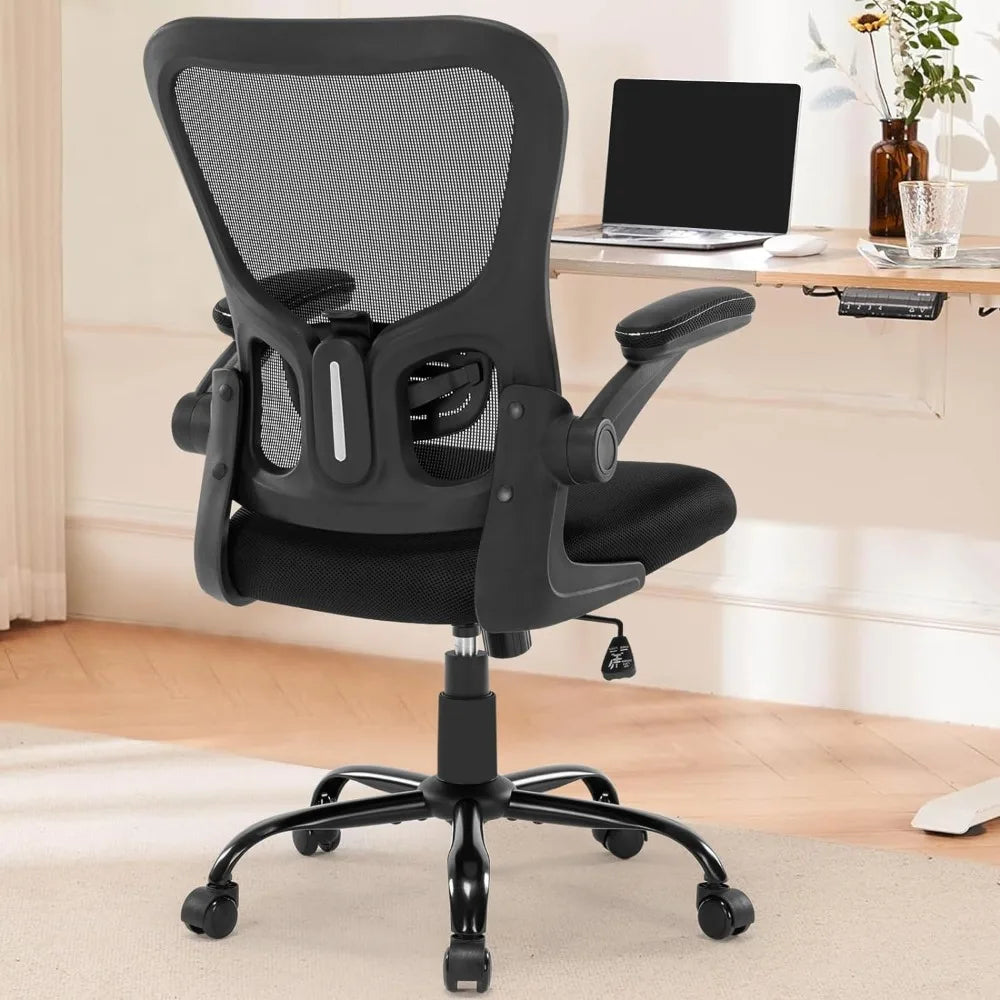 Office Chair Ergonomic Desk Chair, Mesh Computer Home Office Desk Chairs with Adjustable Lumbar Support and Flip-up Armrests