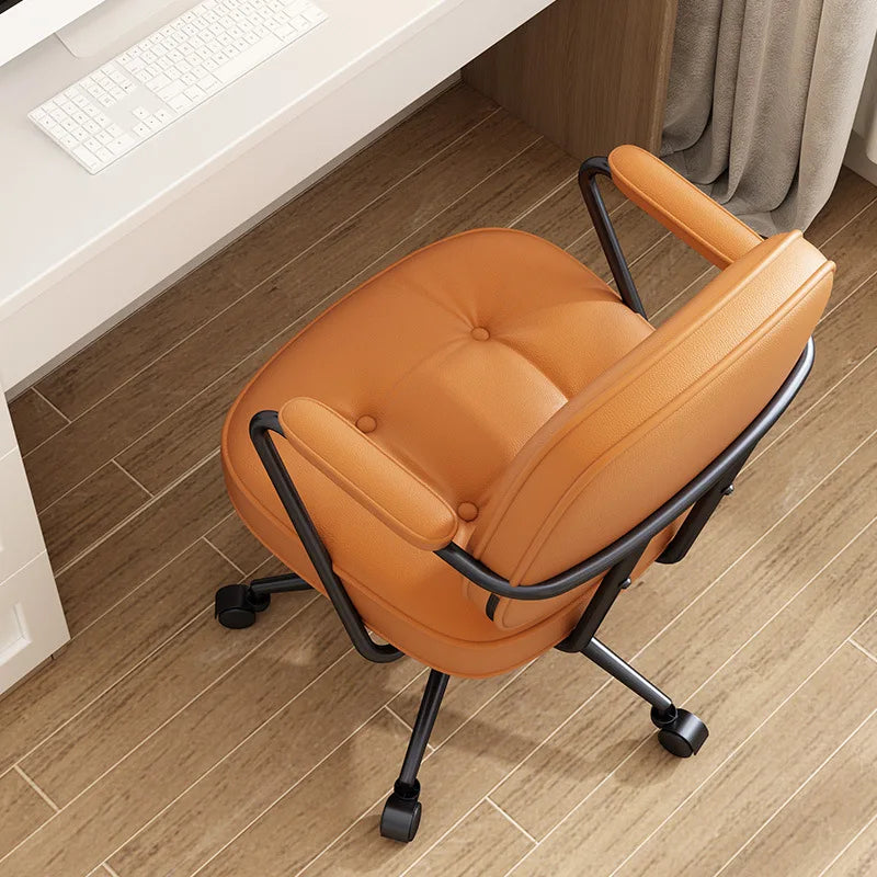 Computer Chair Home Office Chair Lift Swivel Chair Study Comfortable Simple Backrest Seat Bedroom Dormitory Desk Chair MOOJOU