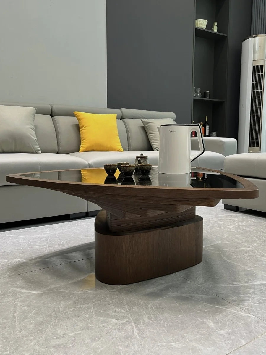 Nordic minimalist modern light luxury style irregular hotel reception coffee table