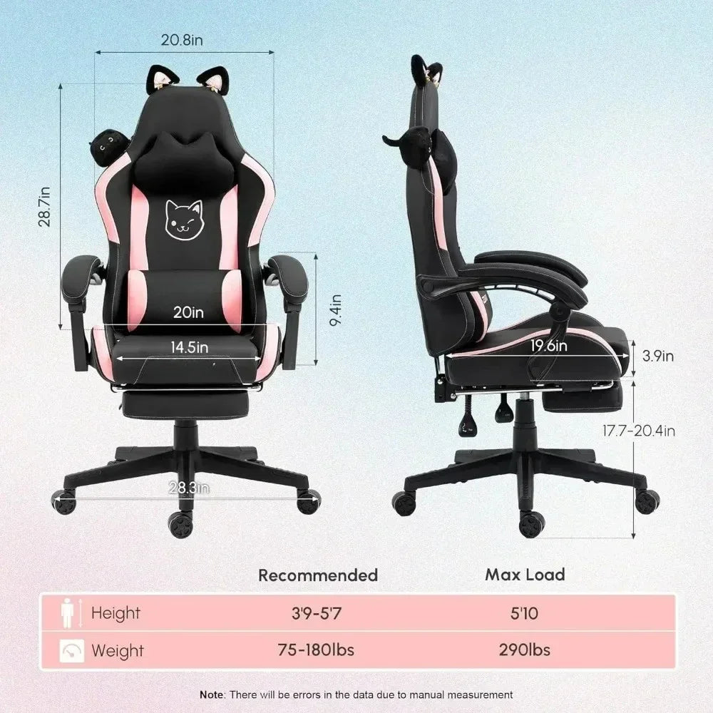 Mobile ErgonomicChair for Home Gaming Gamer Relaxing Backrest Reclining Office Furniture,Computer Arm Chair on Wheels Furniture