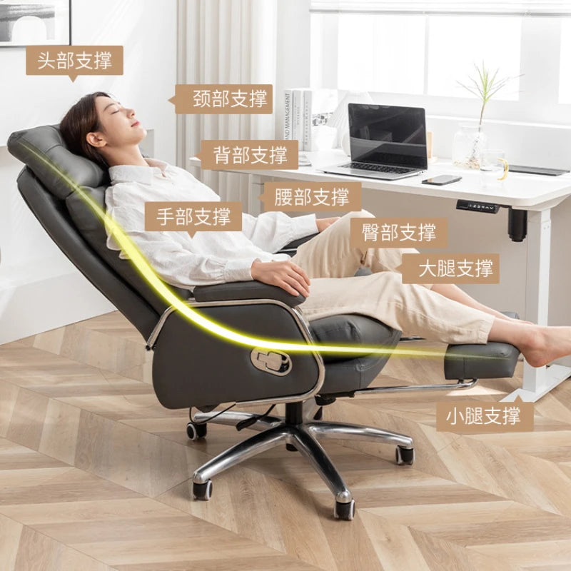 Comfortable Sofa Chair Home Use Suitable Reclining Comfortable Leather Office Chair Leisurely Sitting In The Office Furniture