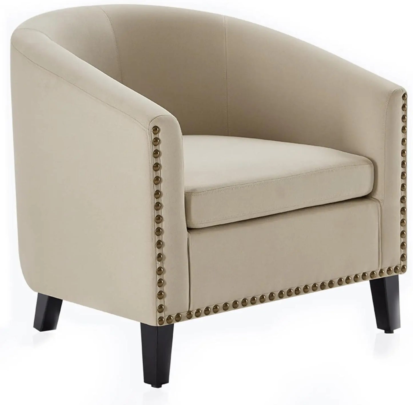 Accent Barrel Chair, Modern Tub Club Chair Upholstered Armchair for Living Room, Accent Chair