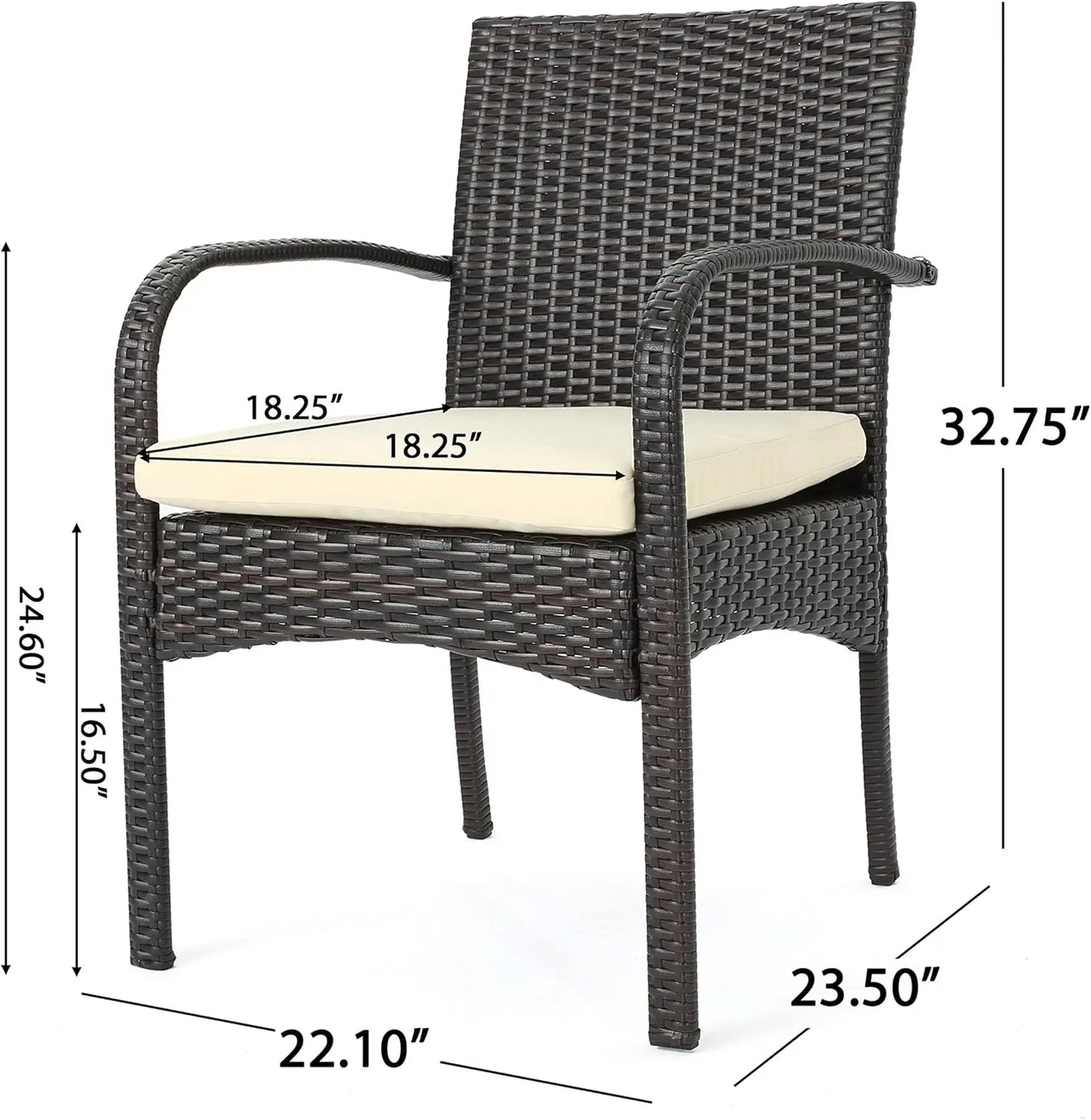 Elmar Outdoor 9 Piece Acacia Wood and Wicker Expandable Dining Set, 22.1 "W x 23.5 "D x 32.75 "H